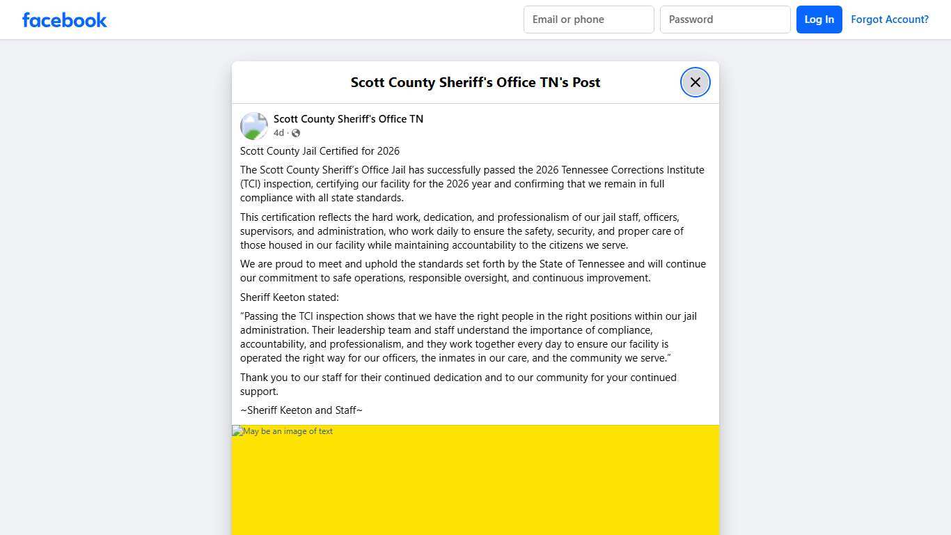 Scott County Jail... - Scott County Sheriff's Office TN Facebook